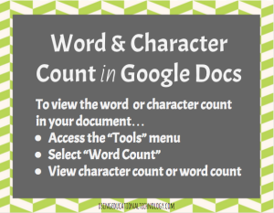 google docs and character count