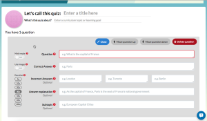 quizalize creating quiz