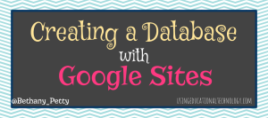 database with Google Sites