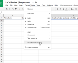 conditional formatting 