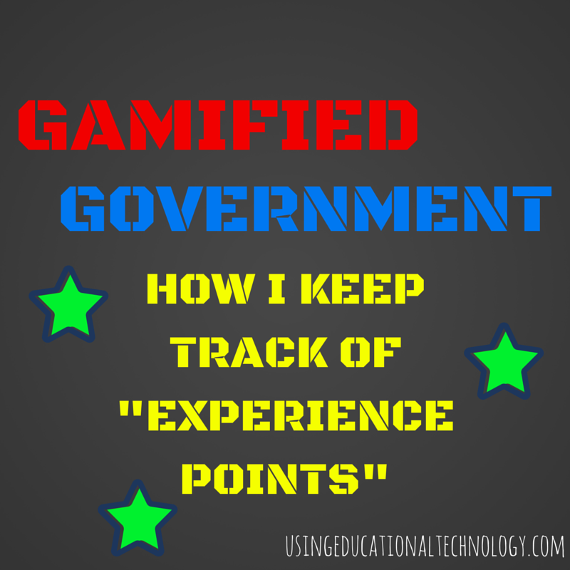 Gamified Government: Keeping Track of Experience Points