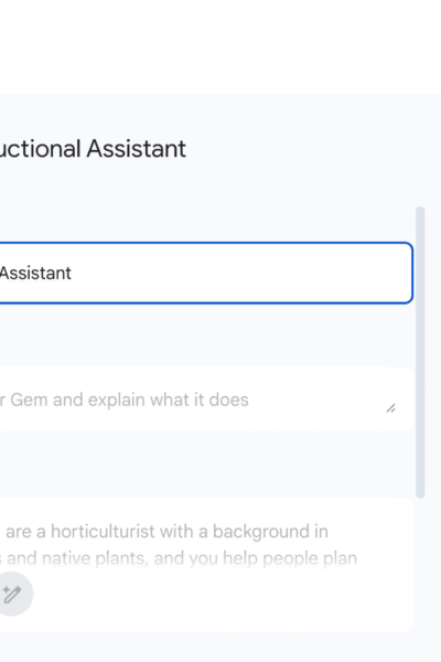 Creating Gems in Gemini